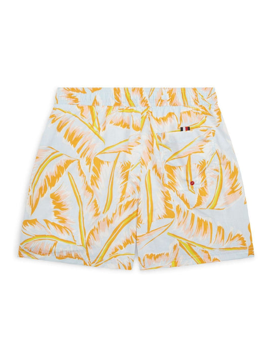 Tommy Hilfiger Orange Medium Drawstring Print Swim Shorts image 2