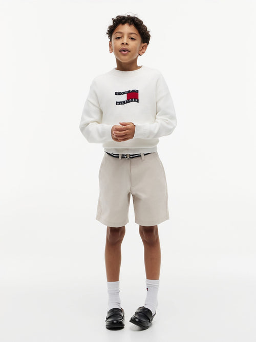 Tommy Hilfiger Nude Essential Signature Belt Loose Chino Shorts image 1
