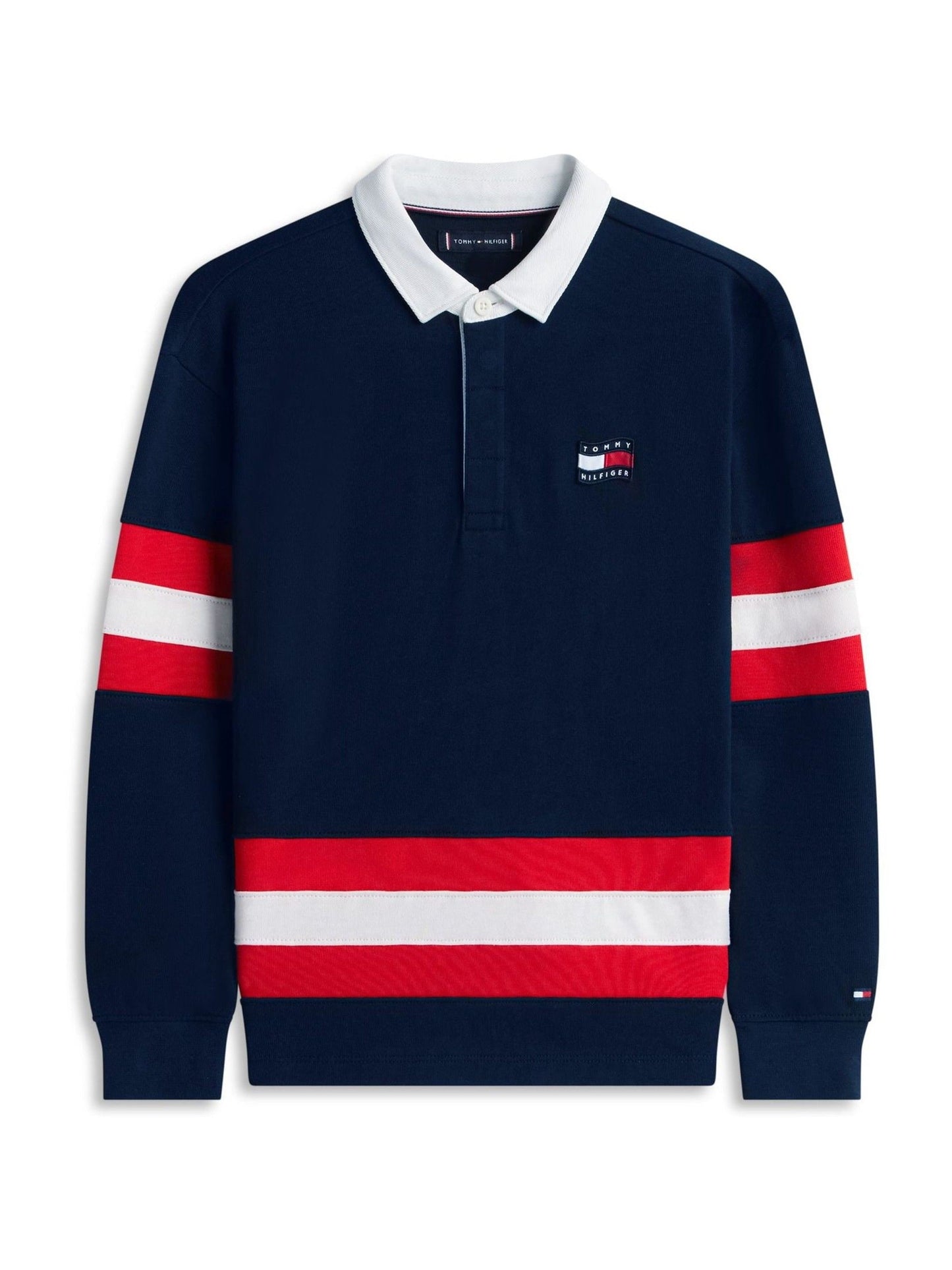 Dsiney Kidz - Tommy Hilfiger Blue Back Graphic Long Sleeve Polo Shirt image 5