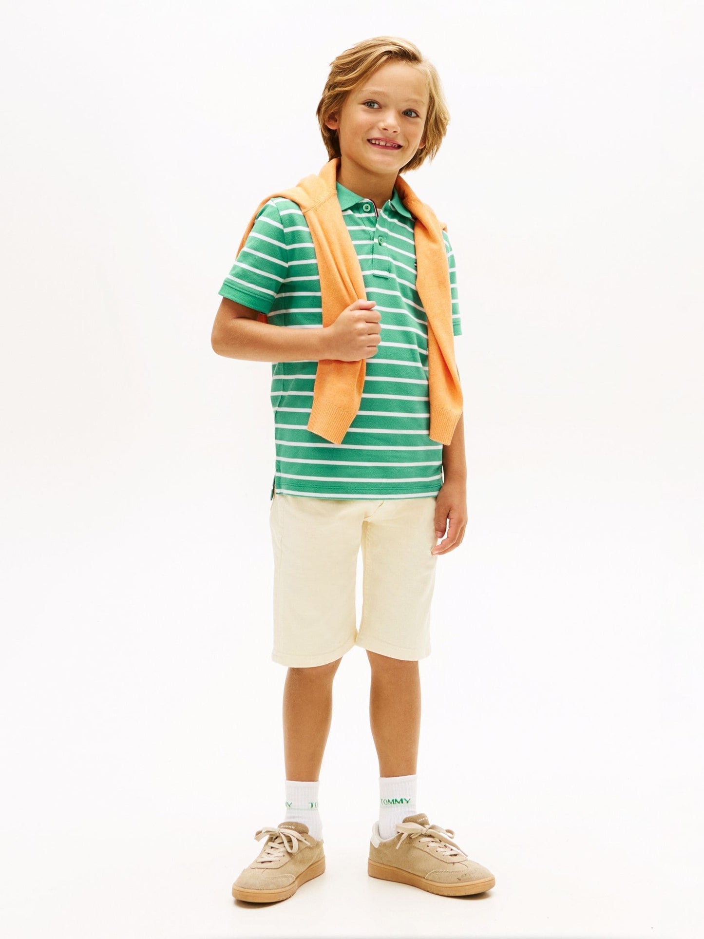 Dsiney Kidz - Tommy Hilfiger Green Essential Regular Fit Signature Polo Shirt image 2