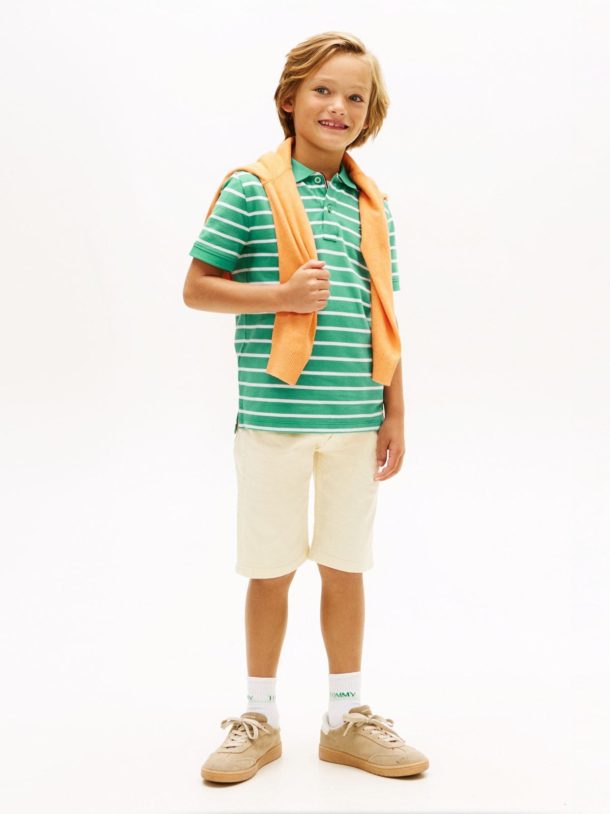 Dsiney Kidz - Tommy Hilfiger Green Essential Regular Fit Signature Polo Shirt image 2
