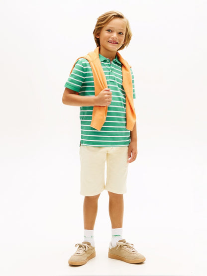Dsiney Kidz - Tommy Hilfiger Green Essential Regular Fit Signature Polo Shirt image 2
