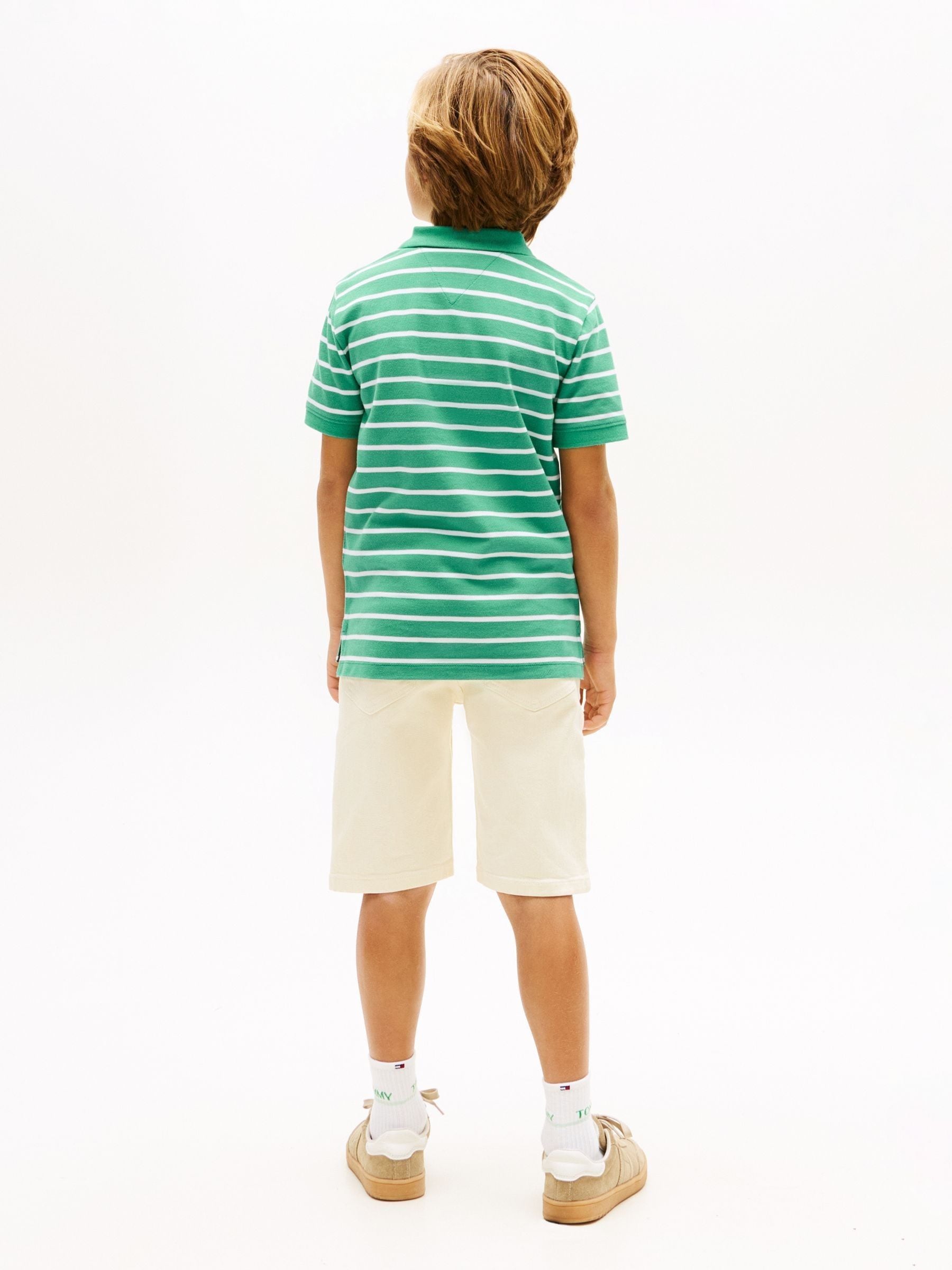 Dsiney Kidz - Tommy Hilfiger Green Essential Regular Fit Signature Polo Shirt image 3
