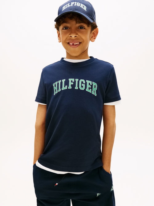 Tommy Hilfiger Blue Logo Crew Neck Jersey T-Shirt image 1