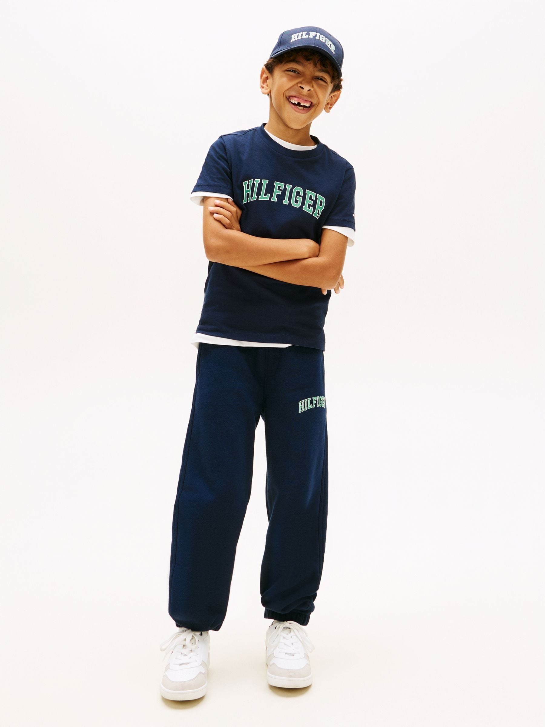 Tommy Hilfiger Blue Logo Crew Neck Jersey T-Shirt image 2