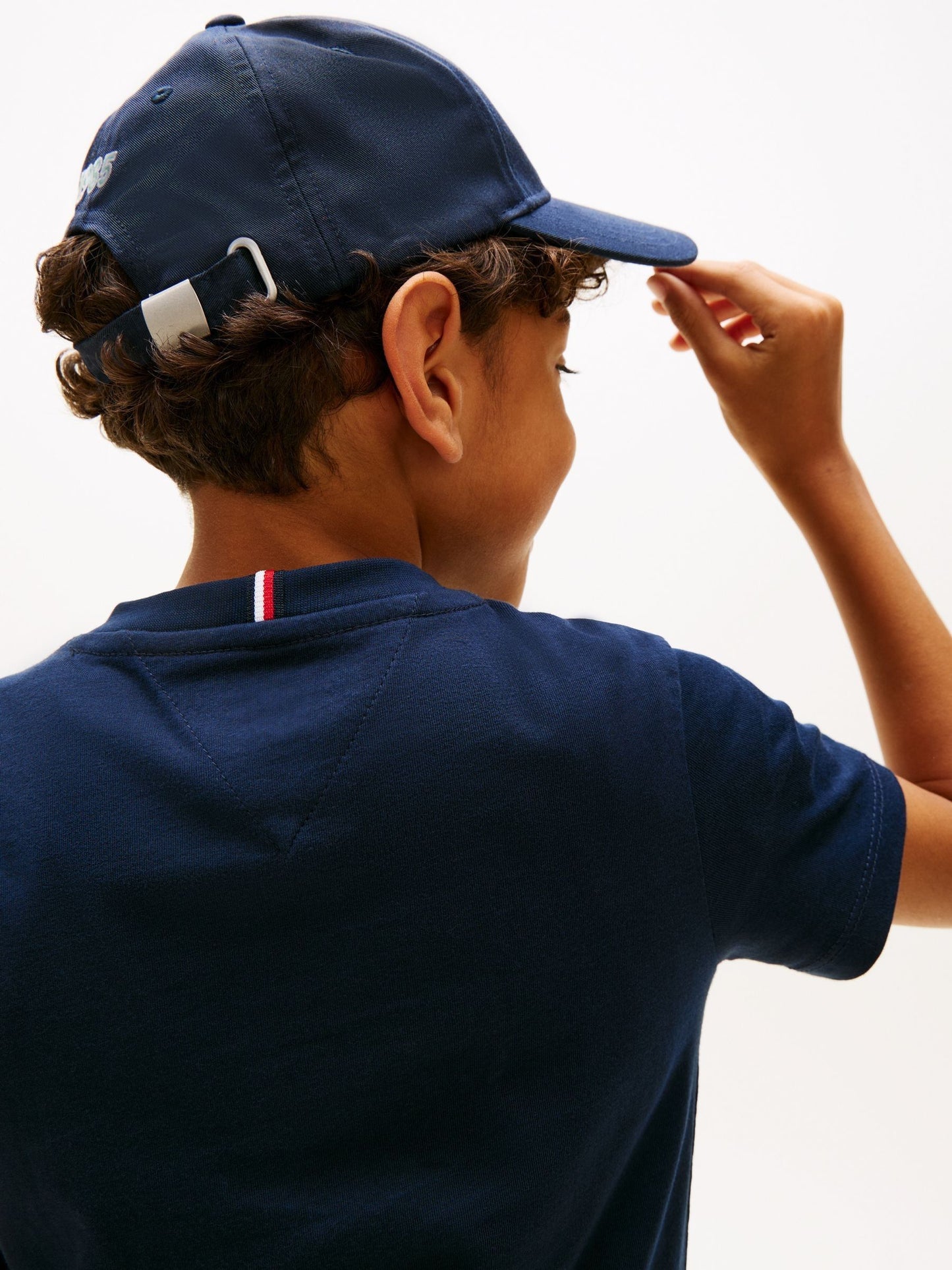 Tommy Hilfiger Blue Logo Crew Neck Jersey T-Shirt image 4