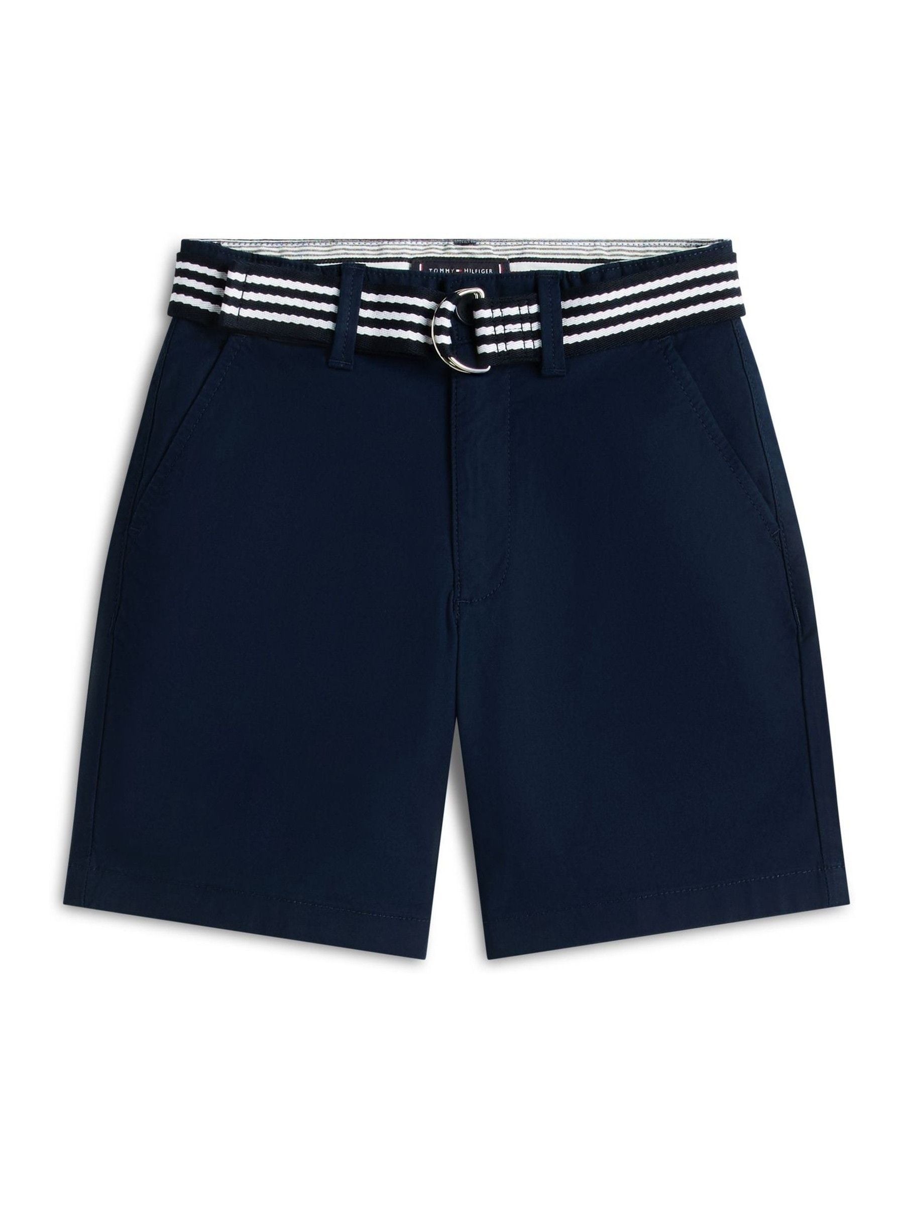 Tommy Hilfiger Blue Essential Signature Belt Loose Chino Shorts image 5