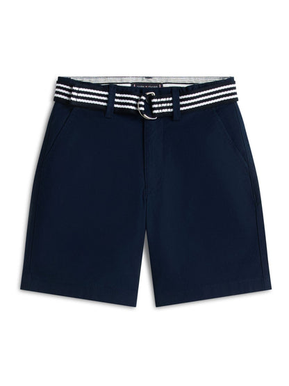 Tommy Hilfiger Blue Essential Signature Belt Loose Chino Shorts image 5