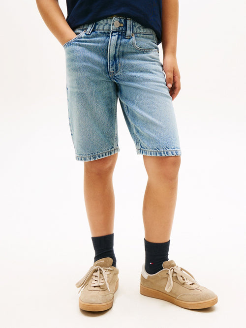 Tommy Hilfiger Blue Faded Regular Straight Leg Denim Shorts image 1