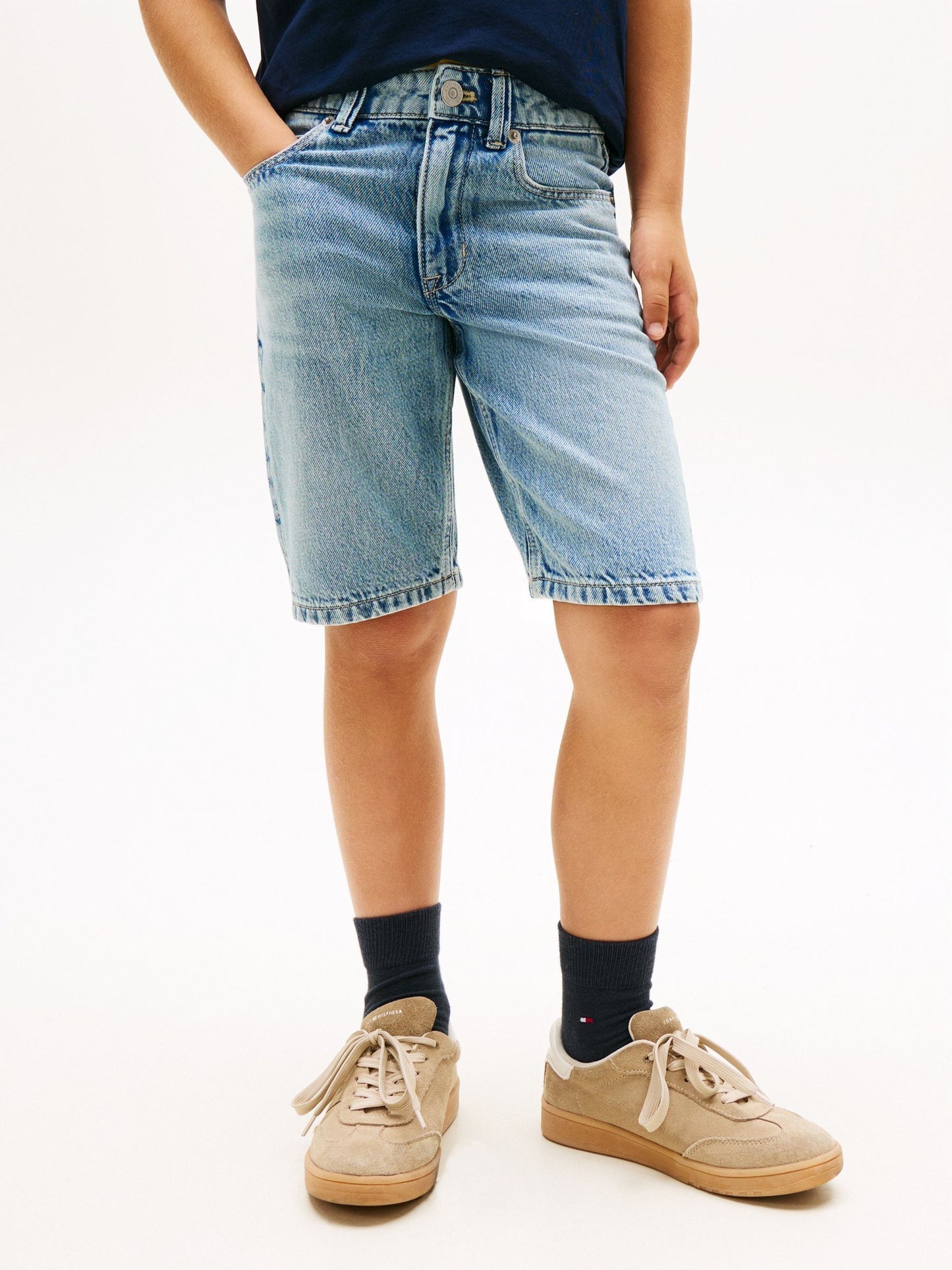 Dsiney Kidz - Tommy Hilfiger Blue Faded Regular Straight Leg Denim Shorts image 1