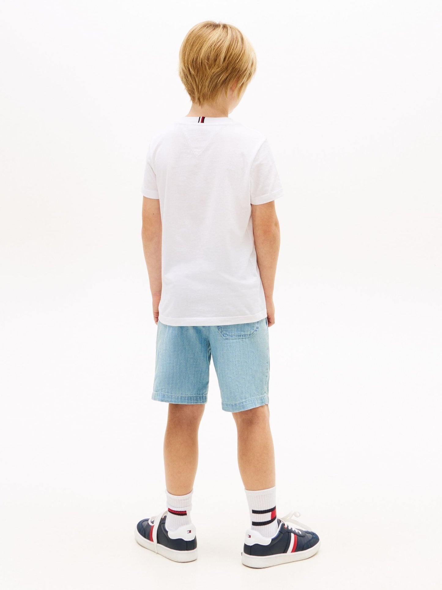 Tommy Hilfiger White Logo Crew Neck Jersey T-Shirt image 3