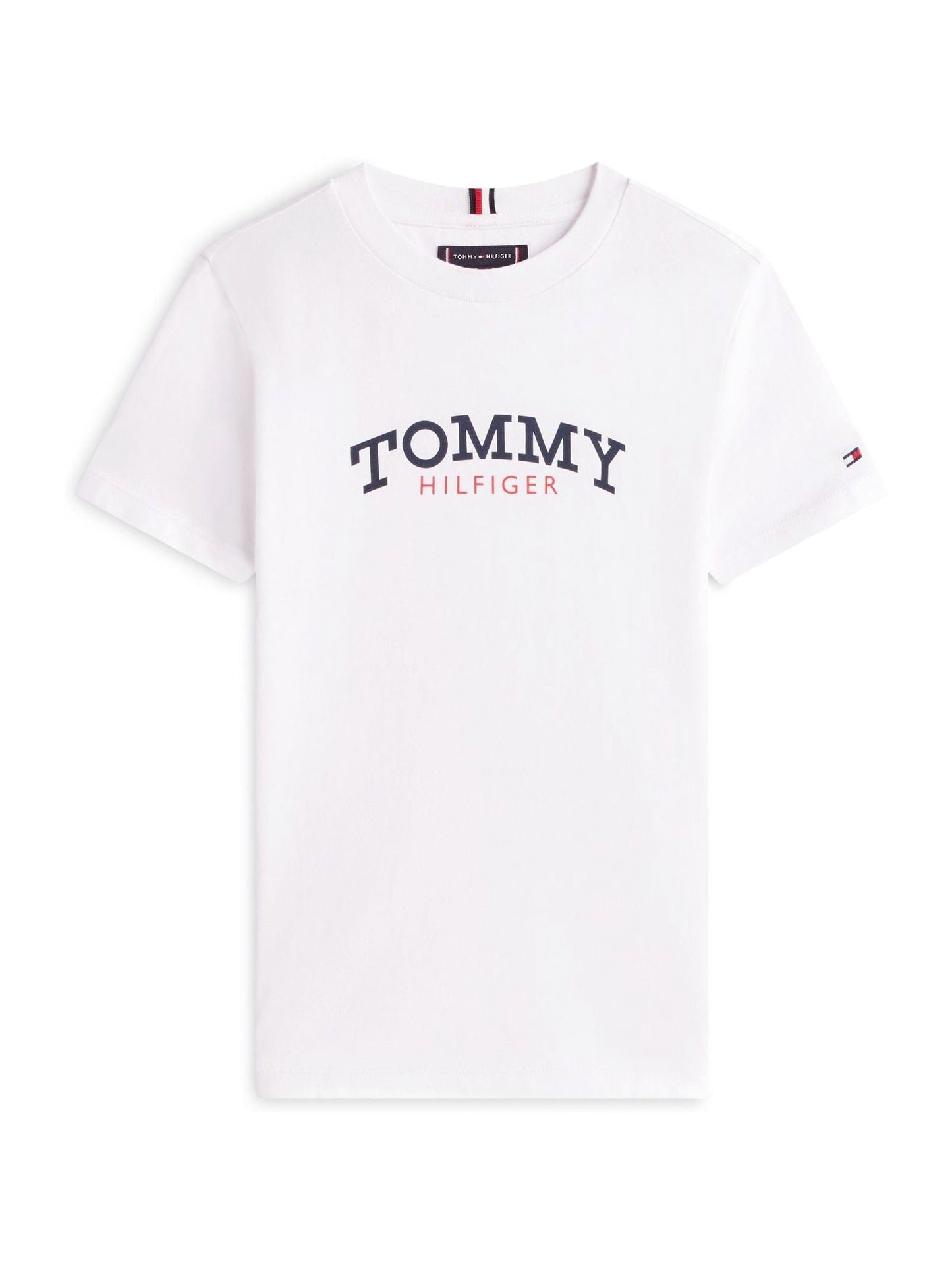 Tommy Hilfiger White Logo Crew Neck Jersey T-Shirt image 5