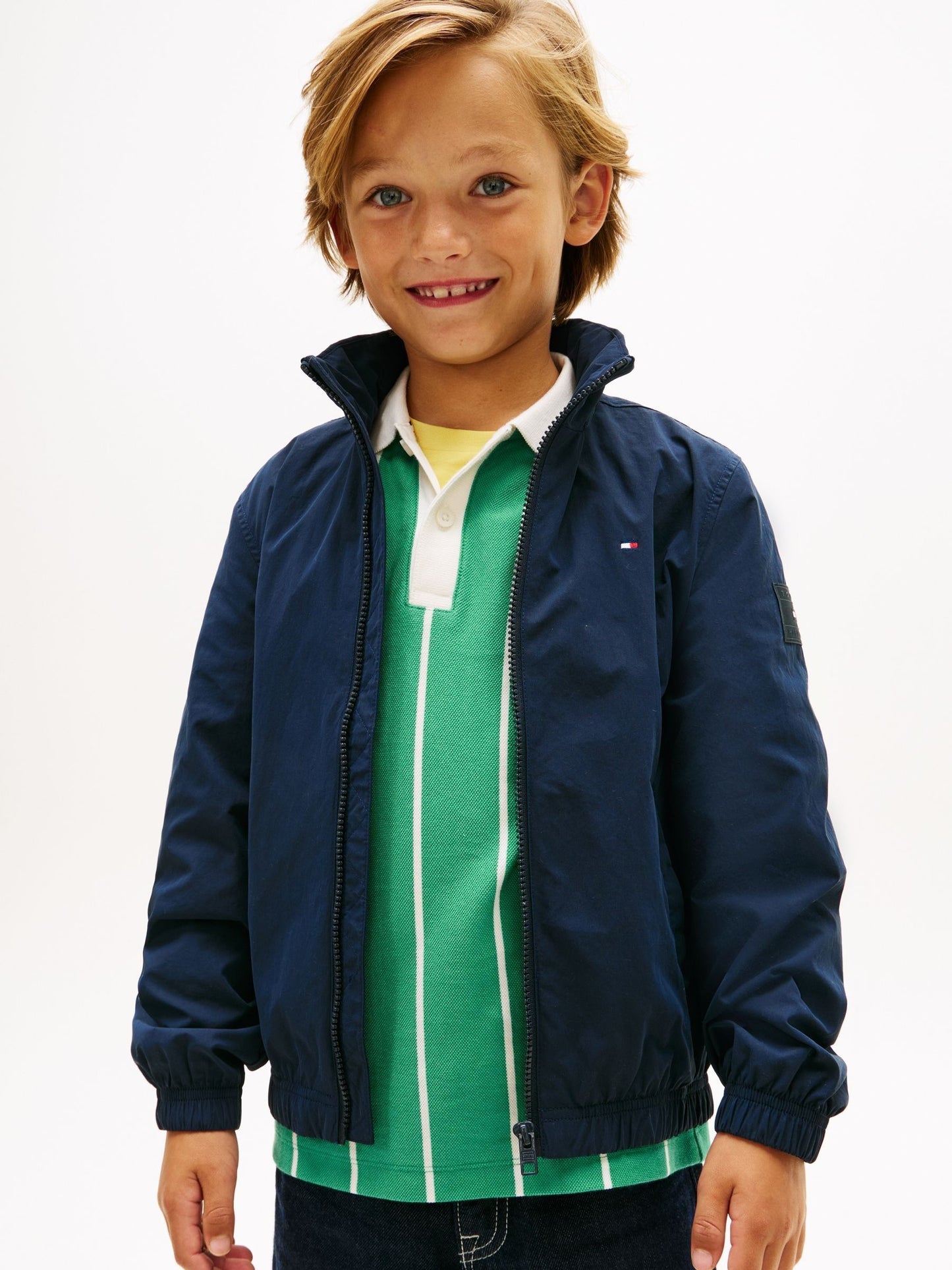 Dsiney Kidz - Tommy Hilfiger Blue Essential Zip Through Hooded Jacket image 1
