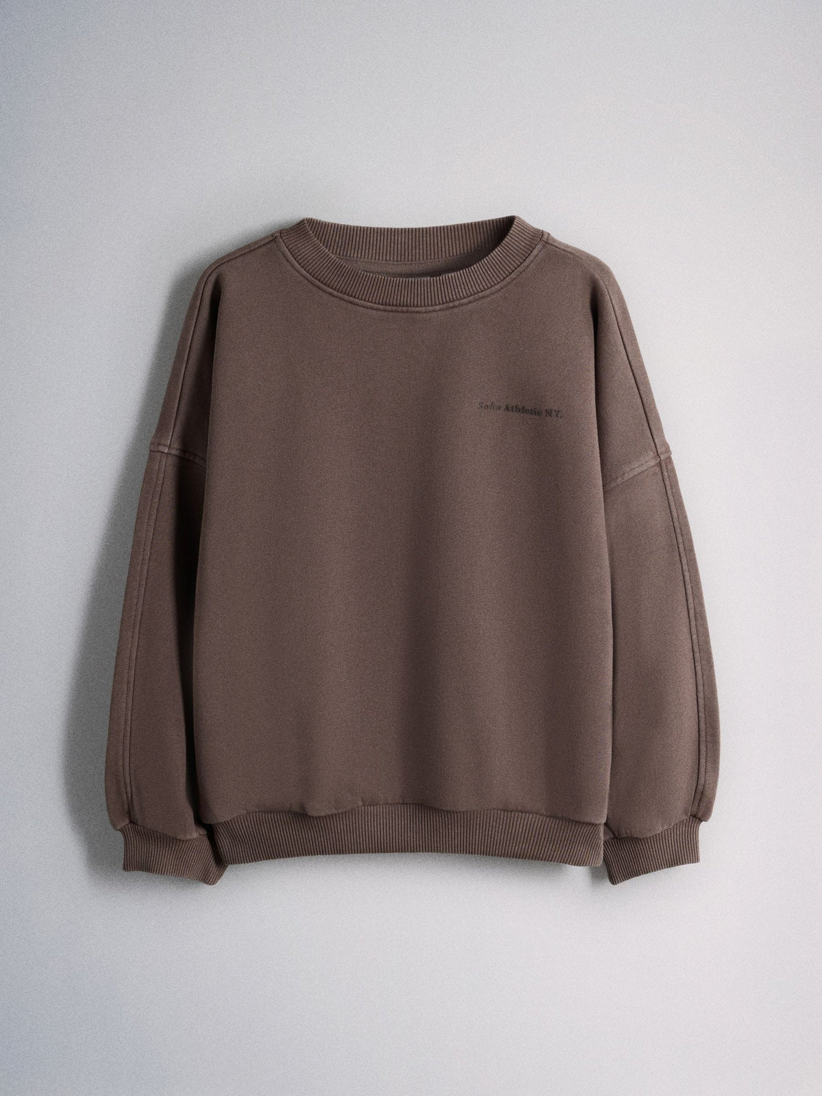 The Set 4 Piece Washed Quarter Zip Crew Neck Joggers Set Brown - image 3