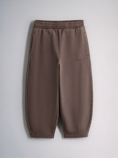 The Set 4 Piece Washed Quarter Zip Crew Neck Joggers Set Brown - image 5