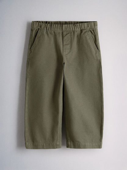 The Set 3 Piece Set Twill Shacket and Trousers with T-Shirt Green/Black - image 4