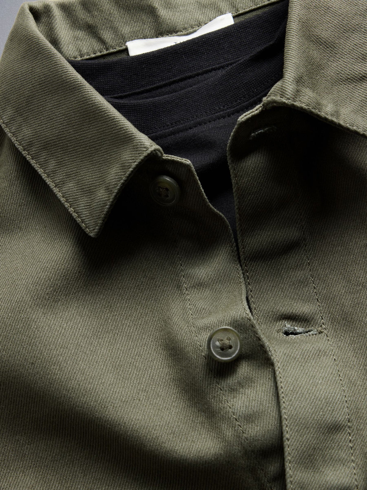 The Set 3 Piece Set Twill Shacket and Trousers with T-Shirt Green/Black - image 5