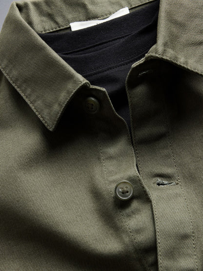 The Set 3 Piece Set Twill Shacket and Trousers with T-Shirt Green/Black - image 5