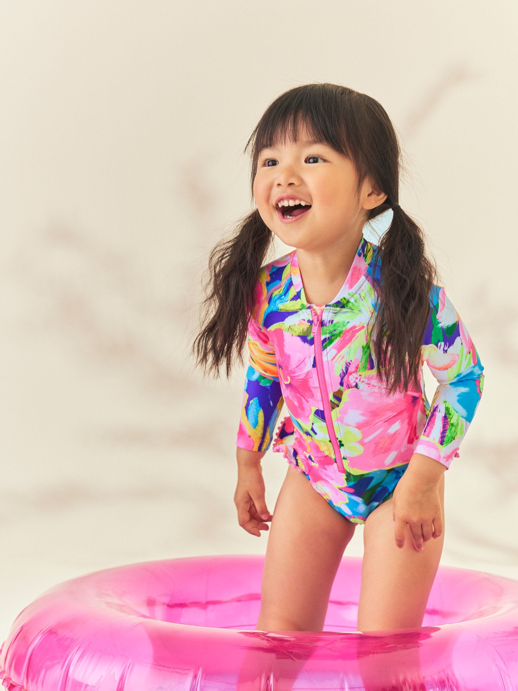 Dsiney Kidz - Bright Tropical Sunsafe Long Sleeve Swimsuit (3mths-7yrs) image 1
