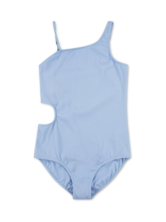 Abercrombie & Fitch Blue Asymmetric Cut-Out Swimsuit image 1