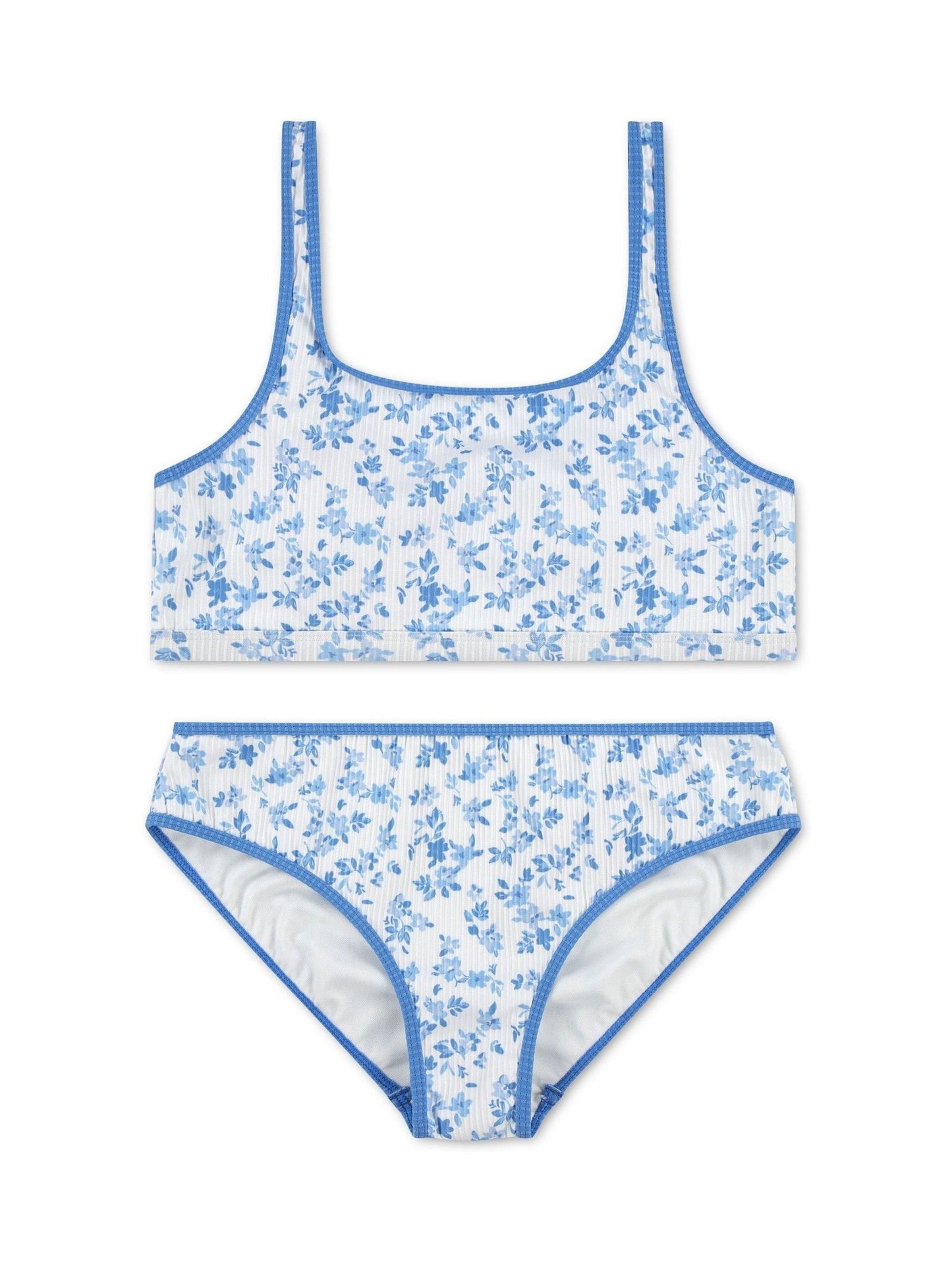 Dsiney Kidz - Abercrombie & Fitch White Floral Print Scoop Neck Bikini image 1