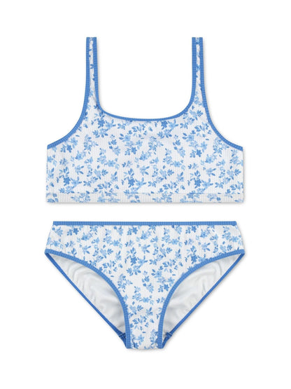 Dsiney Kidz - Abercrombie & Fitch White Floral Print Scoop Neck Bikini image 1