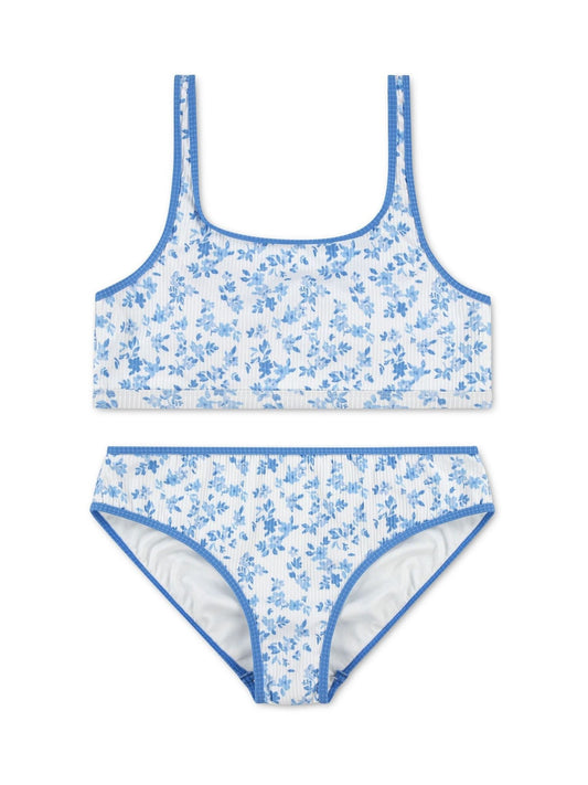 Dsiney Kidz - Abercrombie & Fitch White Floral Print Scoop Neck Bikini image 1
