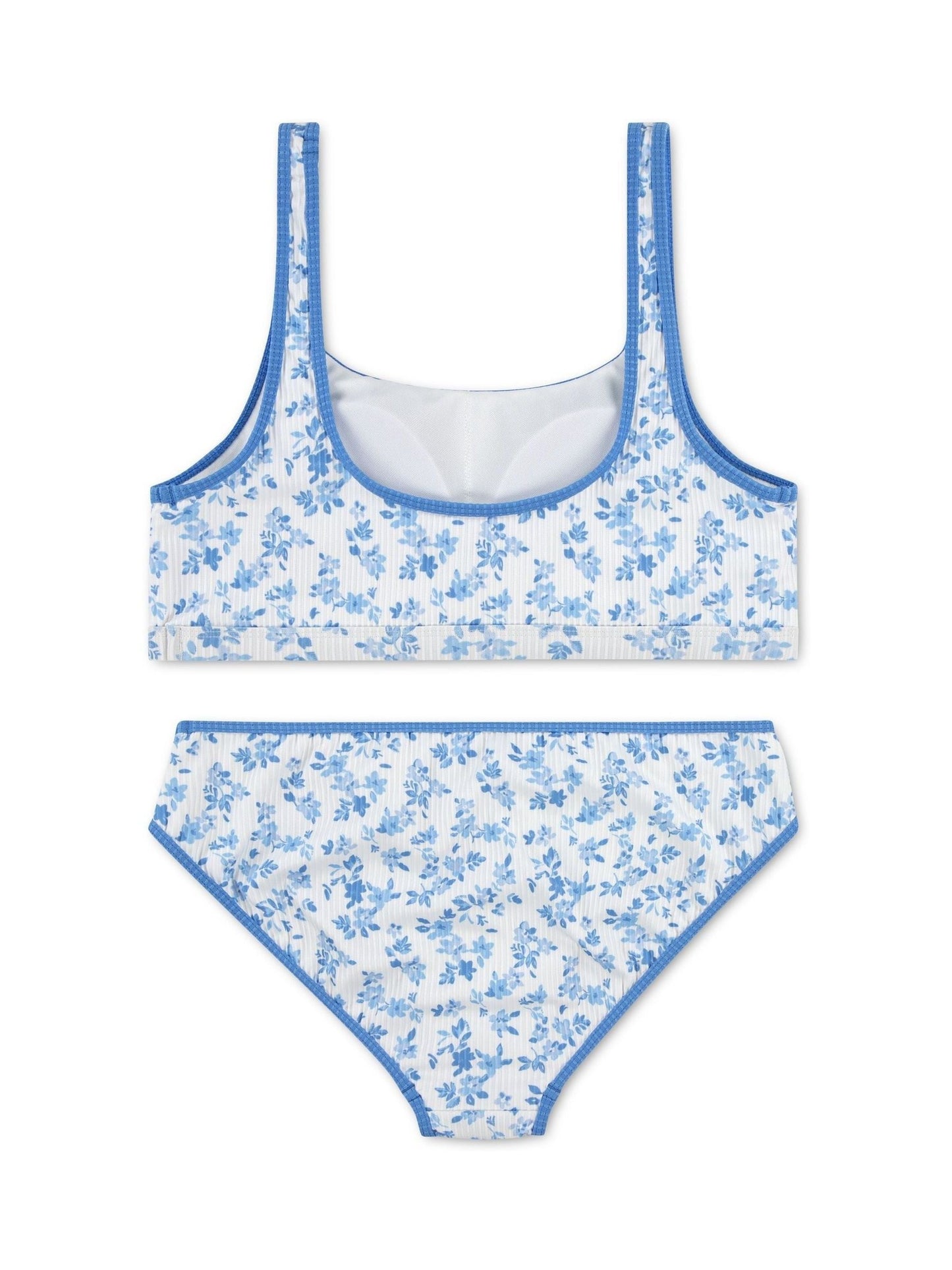 Dsiney Kidz - Abercrombie & Fitch White Floral Print Scoop Neck Bikini image 2