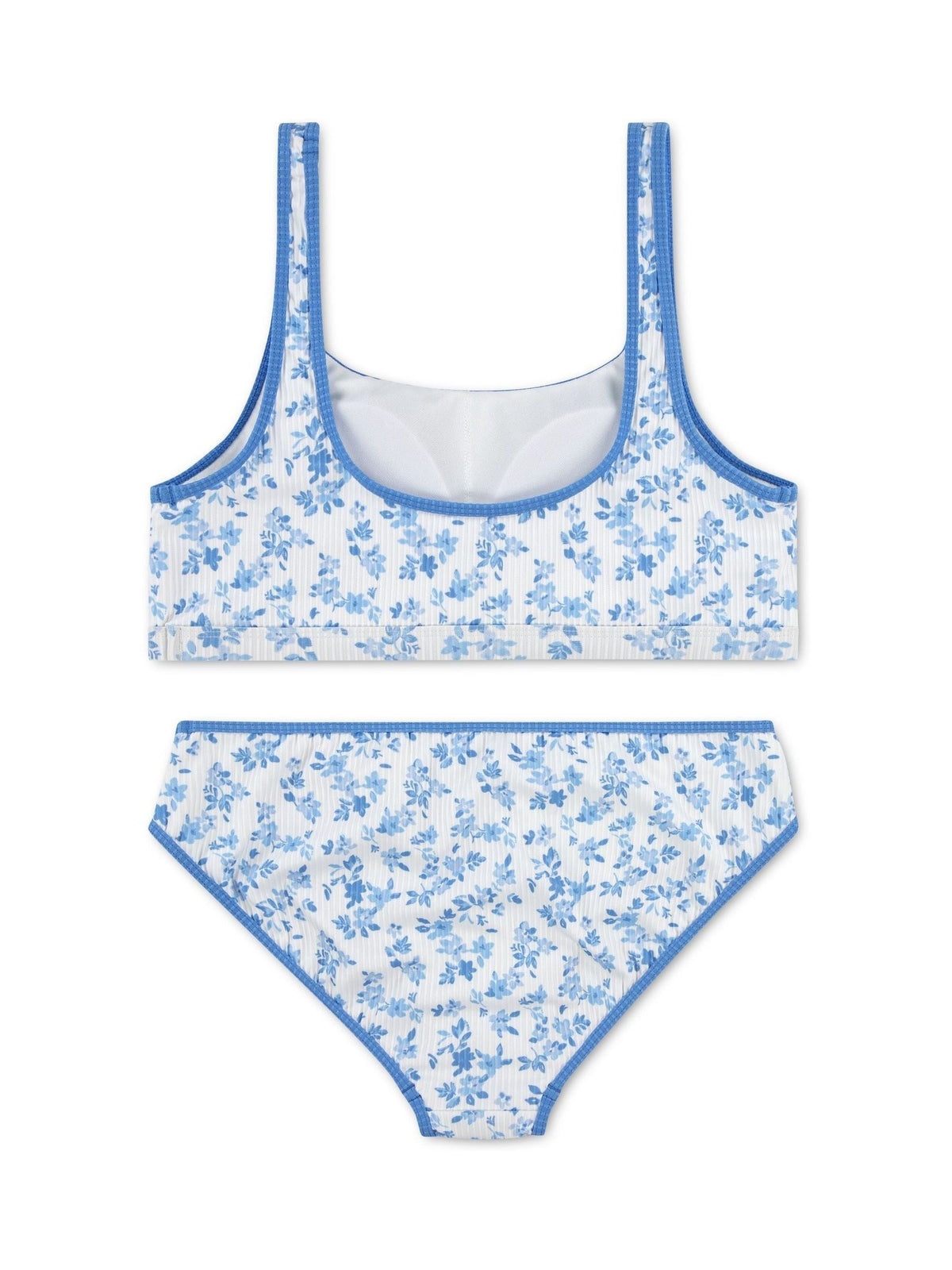 Dsiney Kidz - Abercrombie & Fitch White Floral Print Scoop Neck Bikini image 2