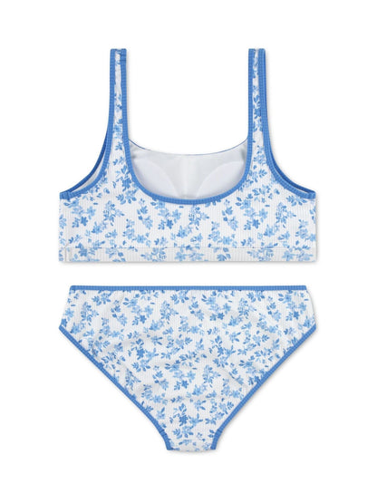 Dsiney Kidz - Abercrombie & Fitch White Floral Print Scoop Neck Bikini image 2