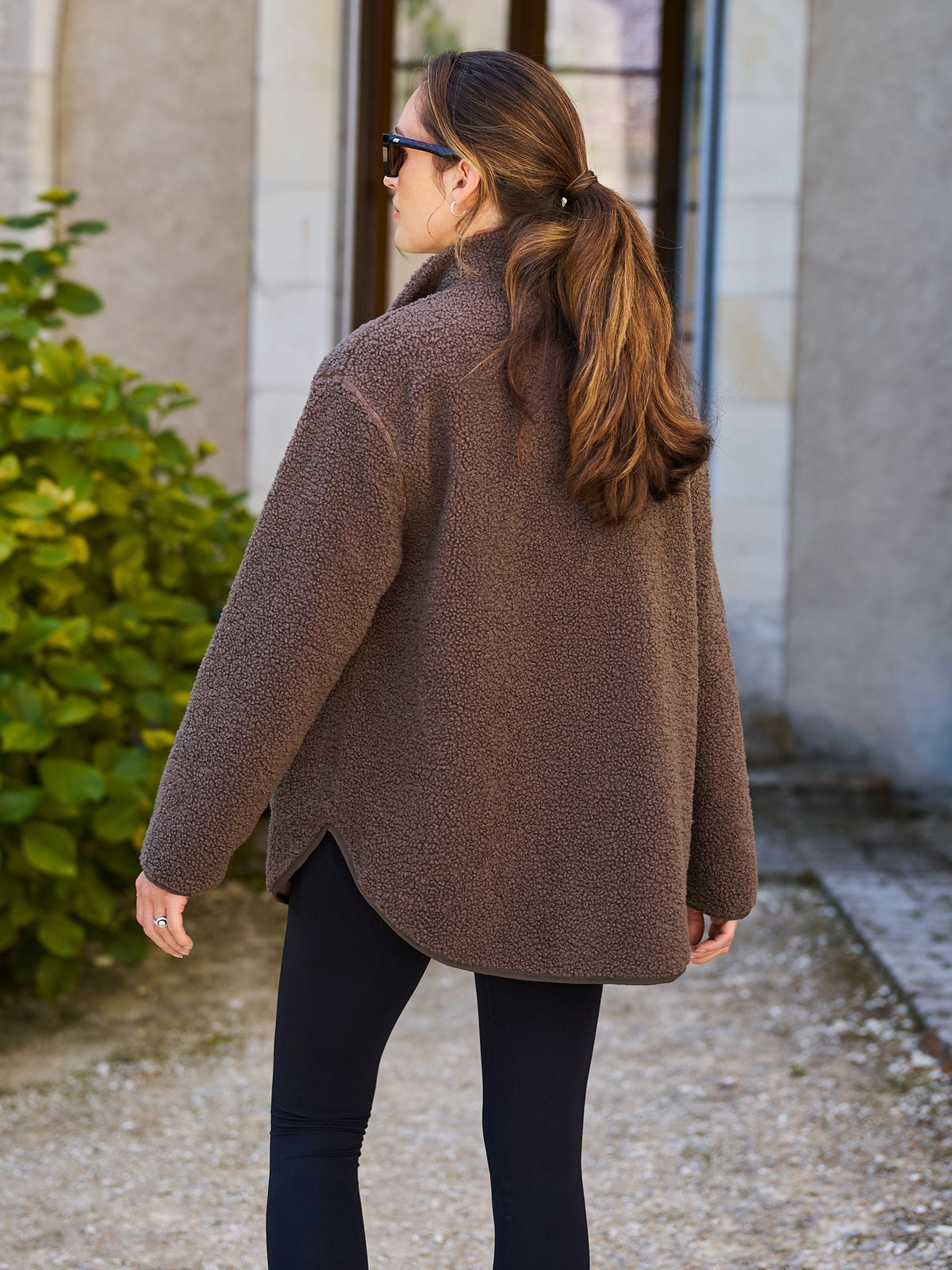 Seraphine Brown Borg Maternity & Baby-Wearing 3-in-1 Fleece Jacket - image 4
