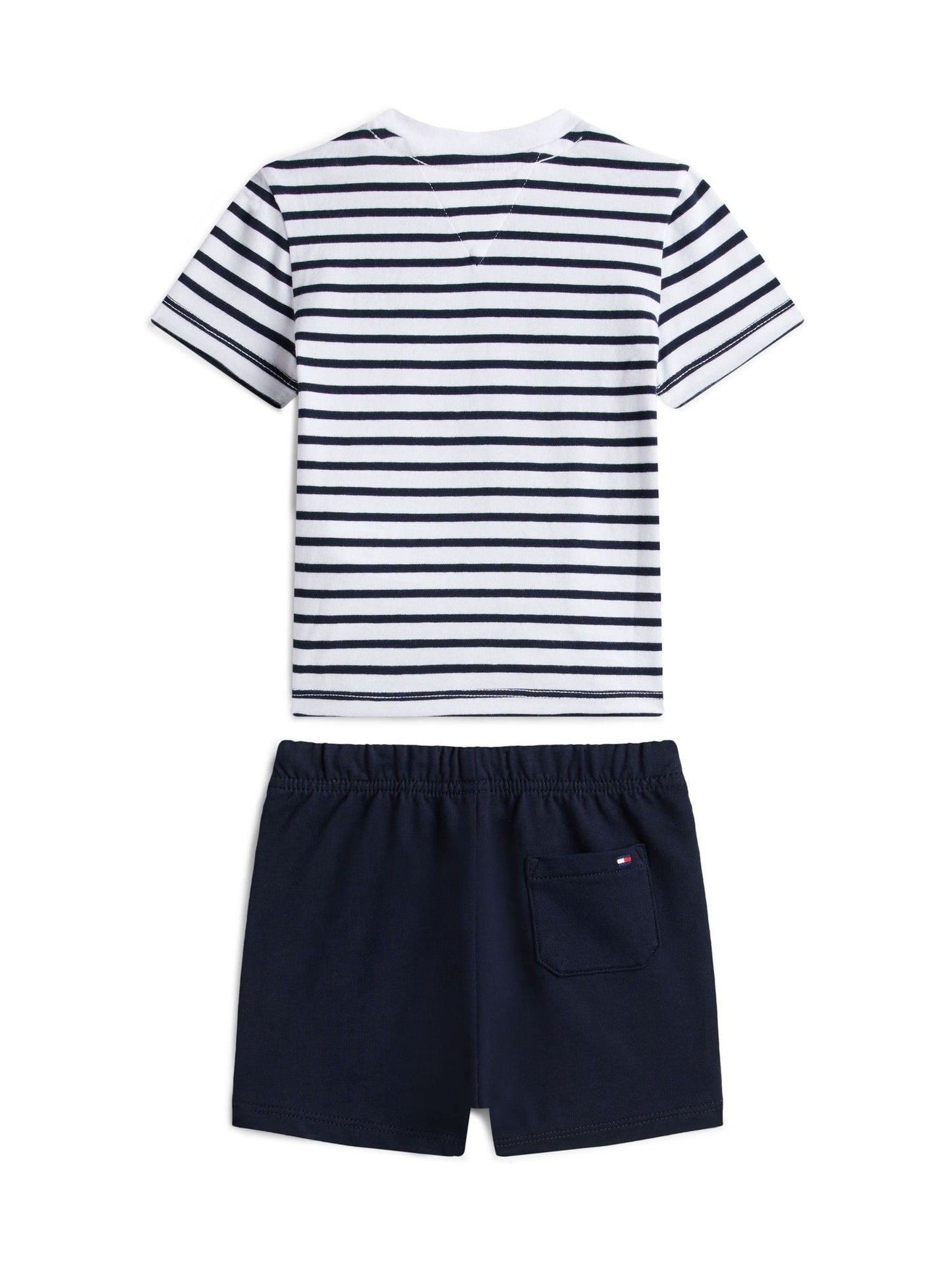 Tommy Hilfiger Blue Essential Stripe T-Shirt And Shorts Set image 2