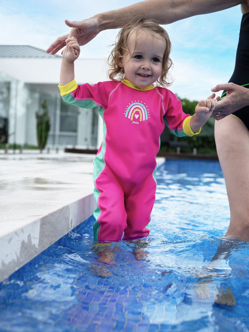 Dsiney Kidz - Zoggs Pink Fleece-Lined Baby Jumpsuit image 1