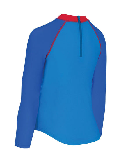 Zoggs Blue Long Sleeve Zip Sun Top image 5