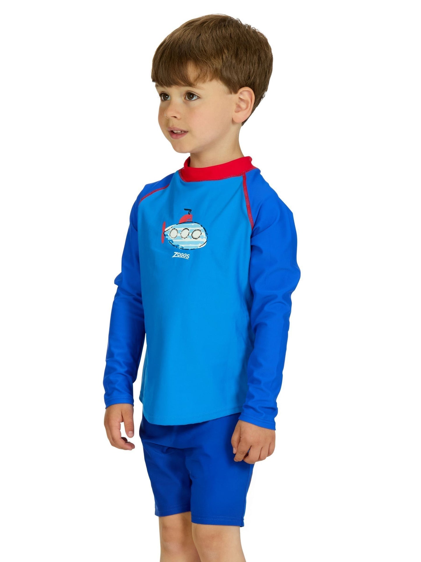 Zoggs Blue Long Sleeve Zip Sun Top image 1