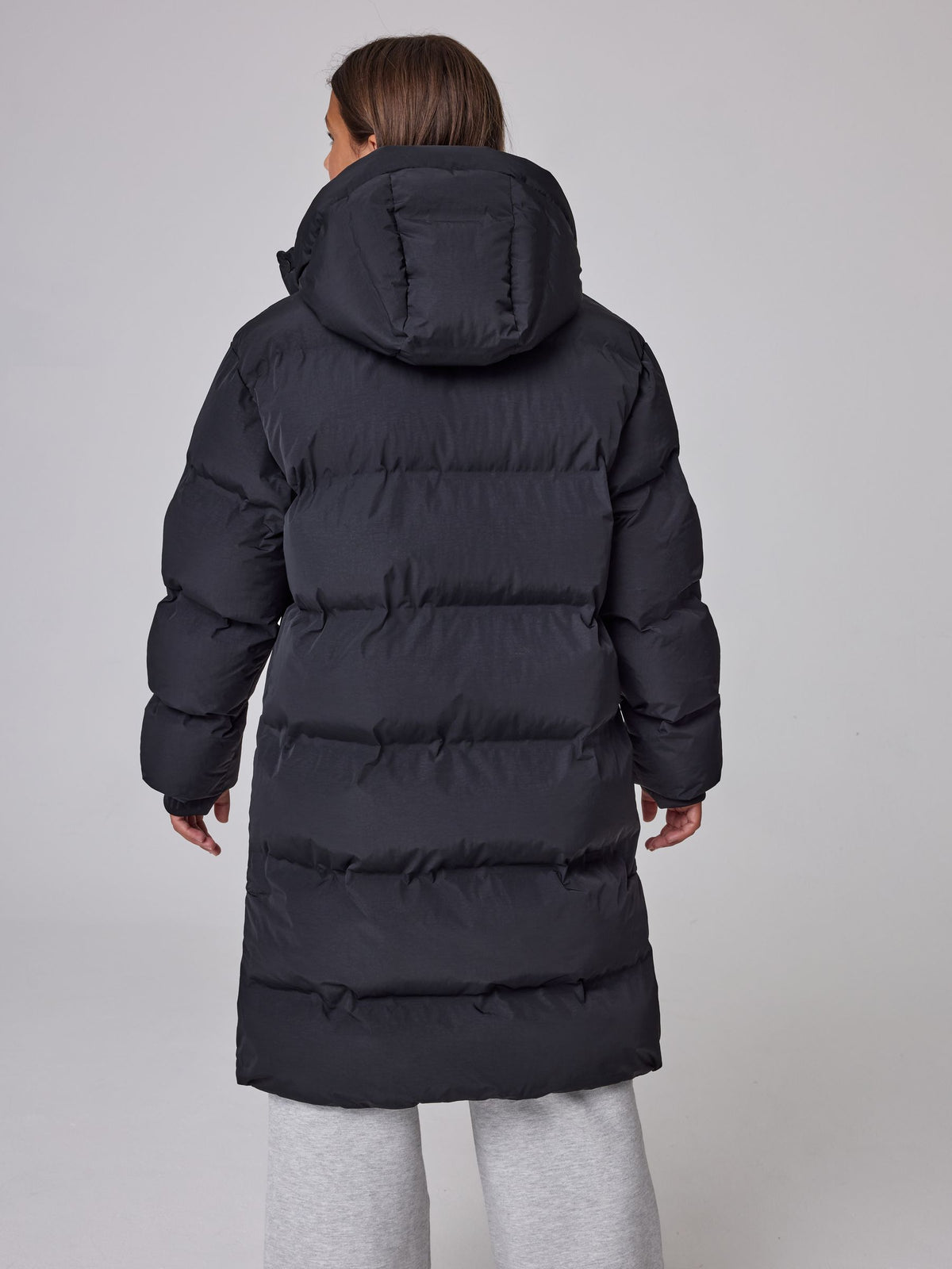 smALLSAINTS Black Longline Underground Logo Padded Coat - image 2