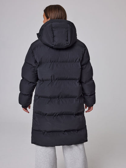 smALLSAINTS Black Longline Underground Logo Padded Coat - image 2