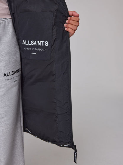 smALLSAINTS Black Longline Underground Logo Padded Coat - image 7