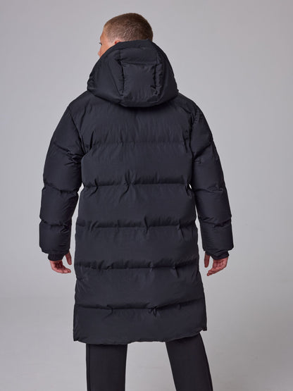 smALLSAINTS Black Longline Underground Logo Padded Coat - image 2