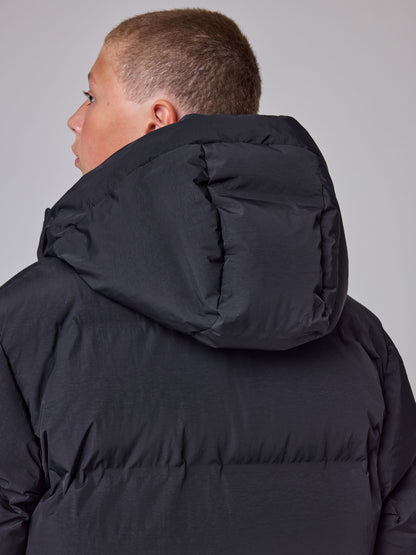 smALLSAINTS Black Longline Underground Logo Padded Coat - image 5
