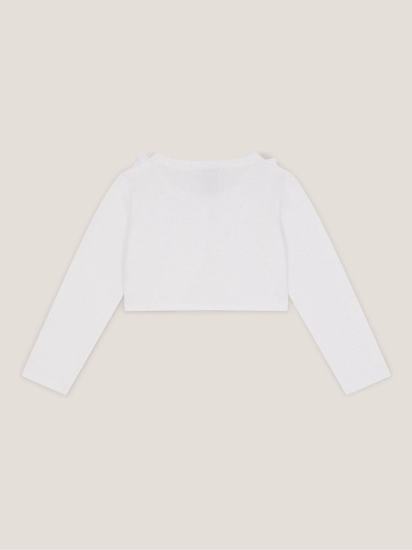 Monsoon White Baby Ottilie Appliqué Rose Cardigan image 2