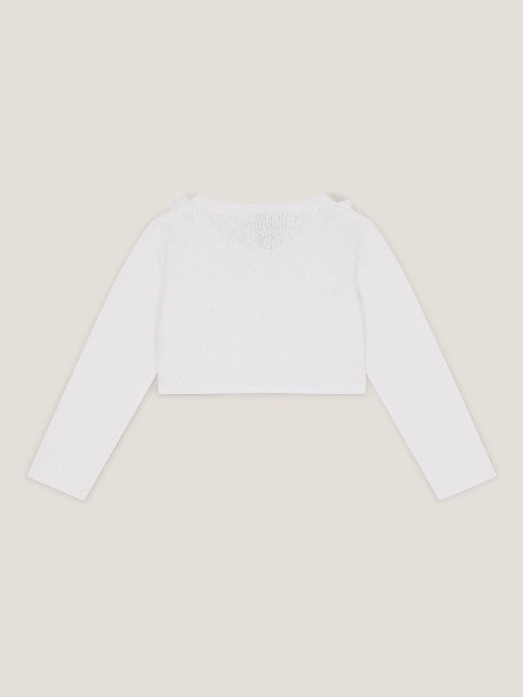 Monsoon White Baby Ottilie Appliqué Rose Cardigan image 2
