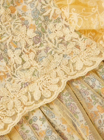 Monsoon Yellow Darcie Ditsy Floral Mesh Dress image 4