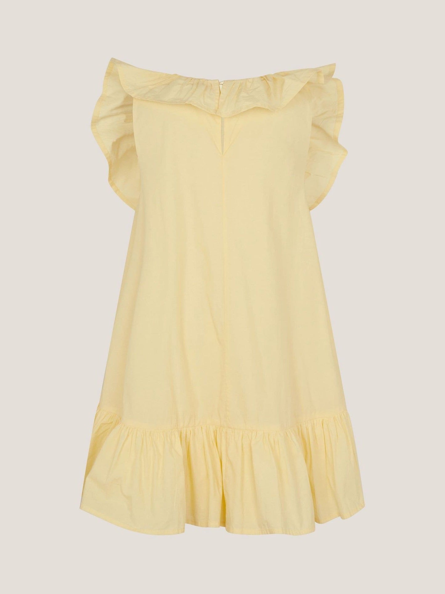 Monsoon Yellow Appliqué Flower Ruffle Dress image 3