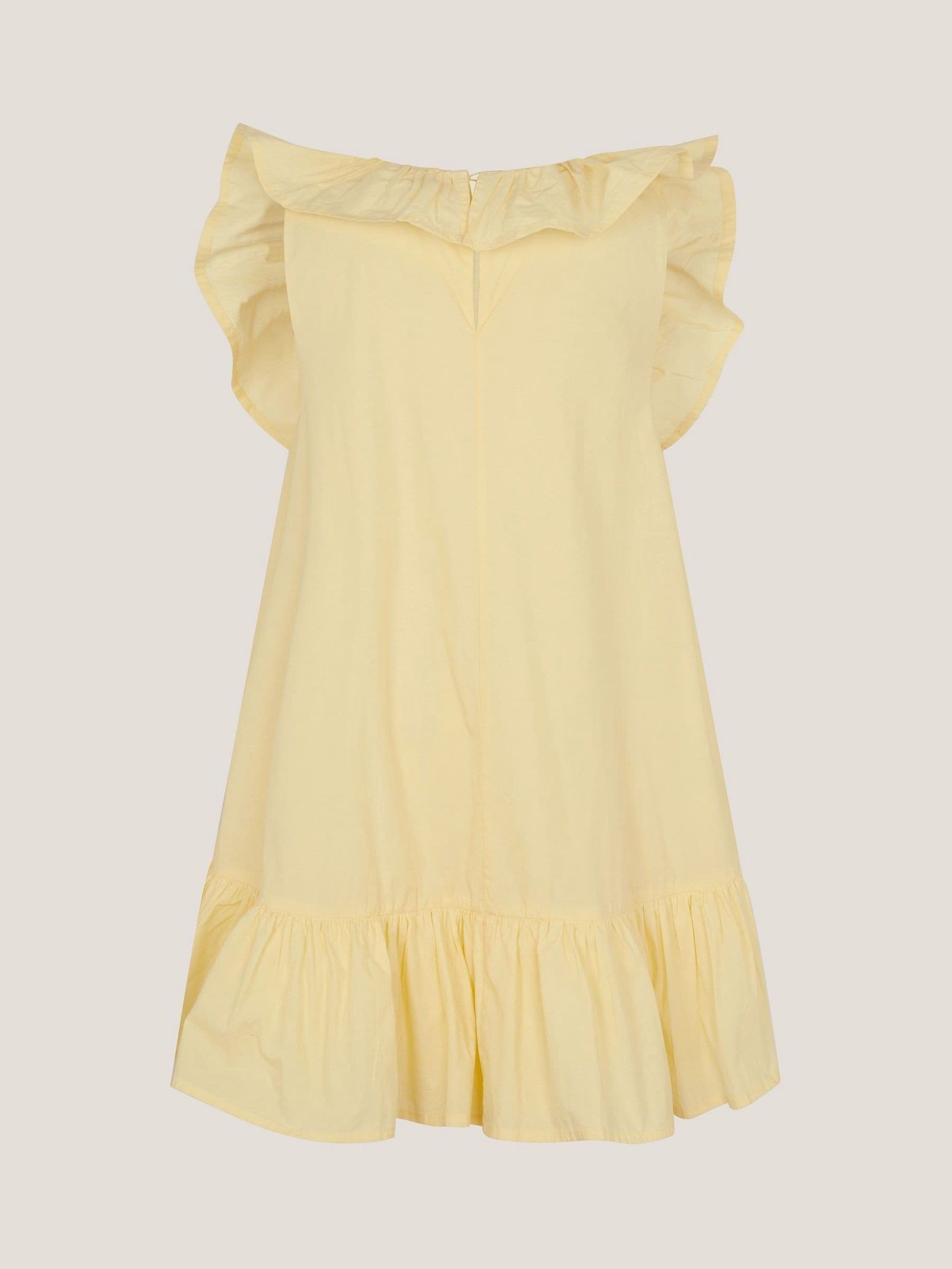 Monsoon Yellow Appliqué Flower Ruffle Dress image 3