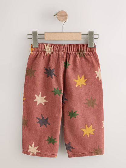 Multi Pull On Wide Leg Trousers 2 Pack (3mths-7yrs) - image 4