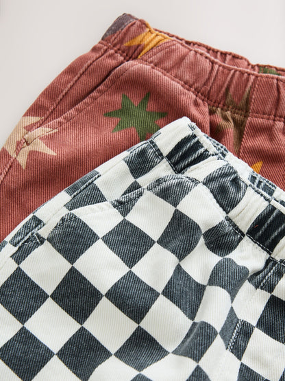 Multi Pull On Wide Leg Trousers 2 Pack (3mths-7yrs) - image 6