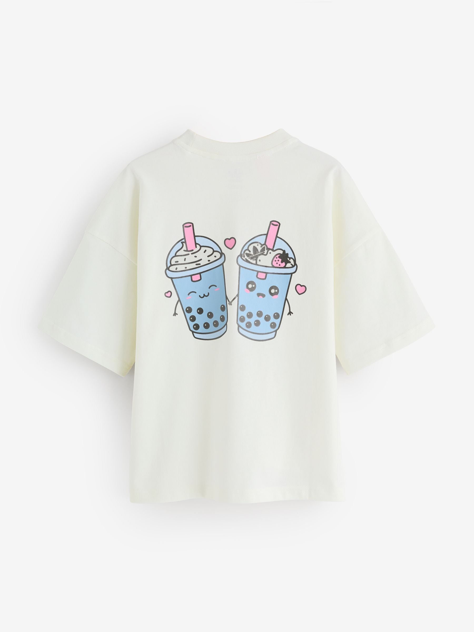 Dsiney Kidz - adidas Originals White Bubble Tea Graphic T-Shirt image 1