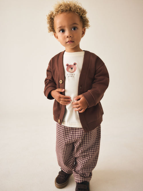 2 Tone Smart Jacket Top & Trousers Set 3 Piece (3mths-7yrs) - image 1
