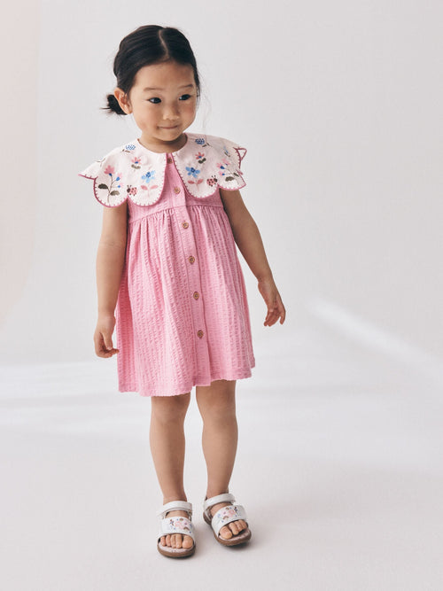 Dsiney Kidz - Pink Collared Summer Dress (3mths-7yrs) image 1